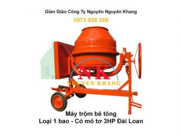 Máy trộn bê tông loại 1 bao (Có mô tơ 3HP Đài Loan)