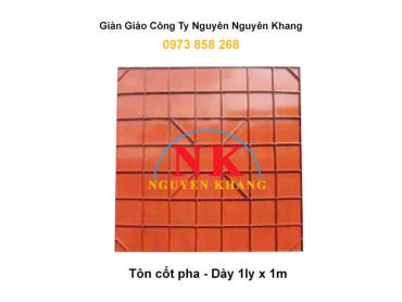 Tôn cốt pha dày 1ly x 1m